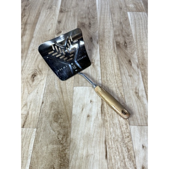 Ekco A&J Vintage Wood Handle Flipper Lifter - Wood Stripe Handle Pancake Utensil - Picture 1 of 5